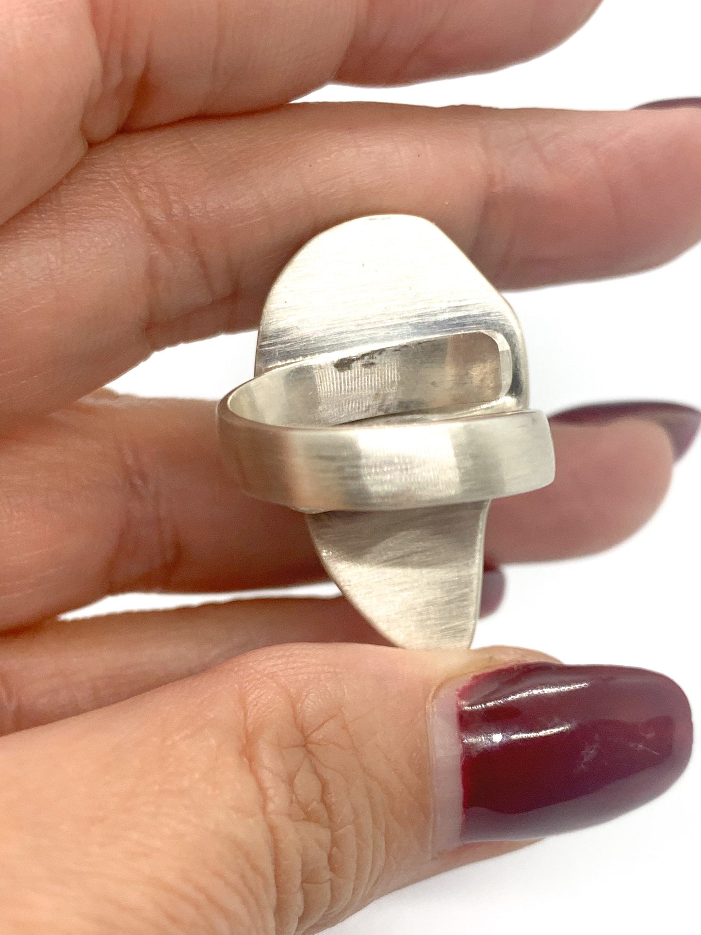 Raw meteorite nugget ring