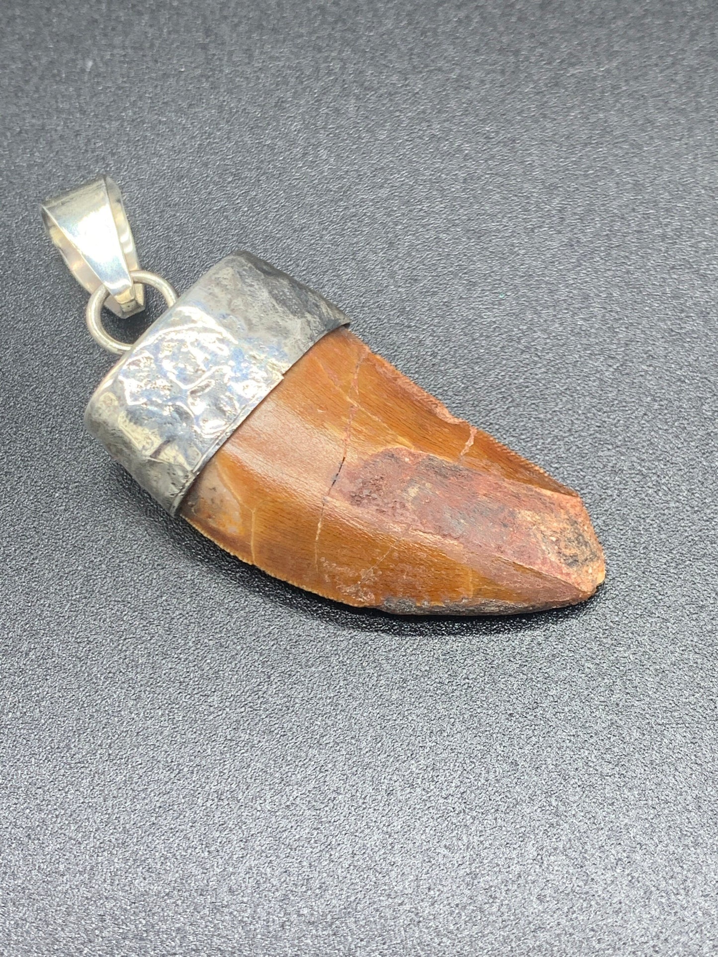 Carcharodontosaurus Tooth Pendant | 1 1/3" | Sterling Silver | 100% Authentic
