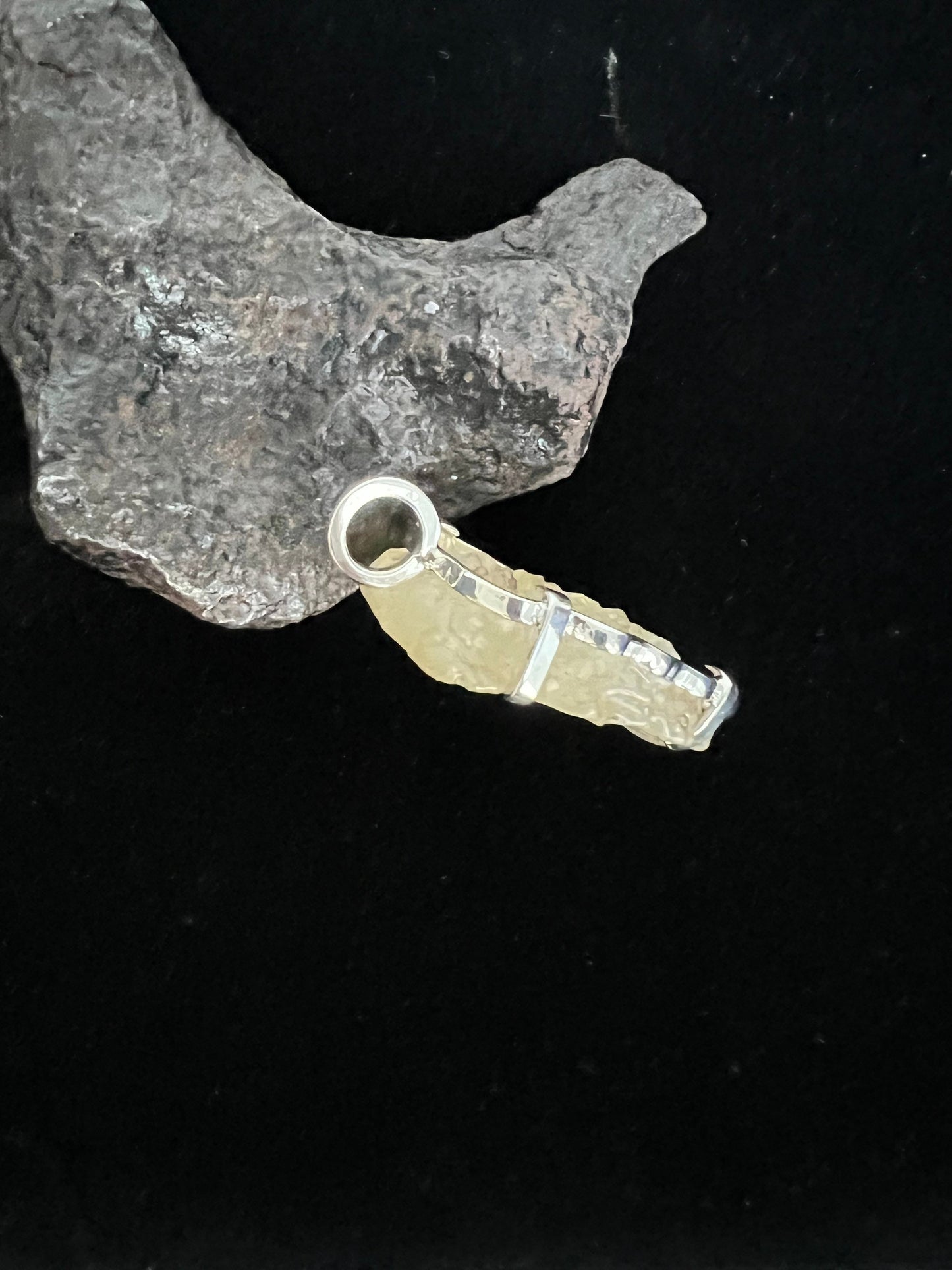Libyan desert glass (Tektite) amulet