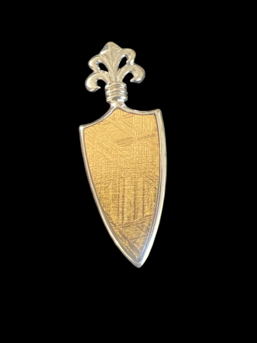 Shield Muonionalusta Meteorite Pendant | Sterling Silver