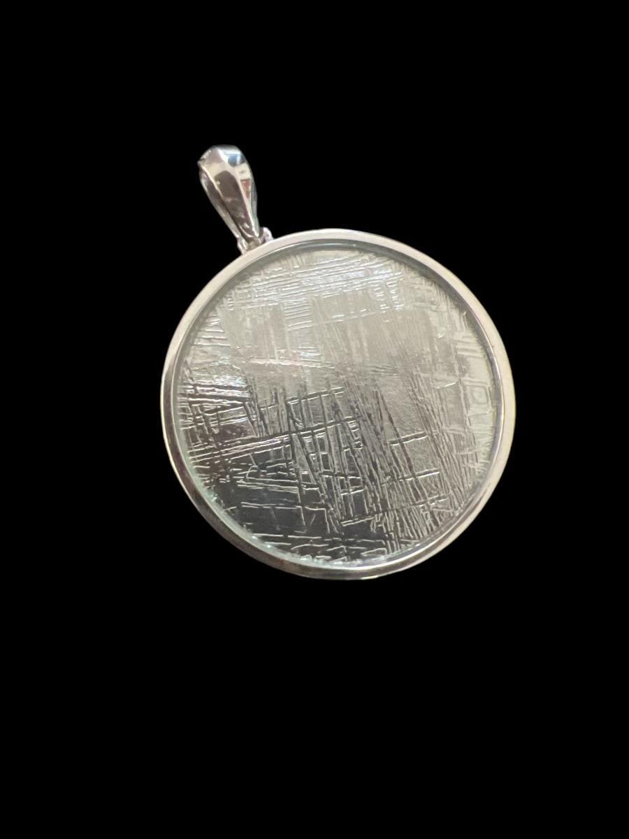 Star of David Muonionalusta Meteorite Pendant | Sterling Silver