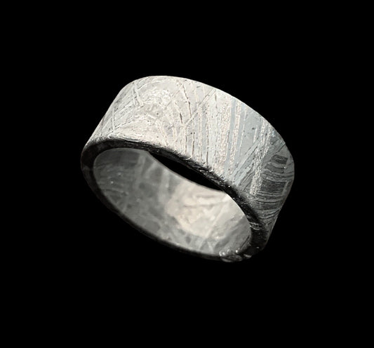 8mm Solid Meteorite Ring