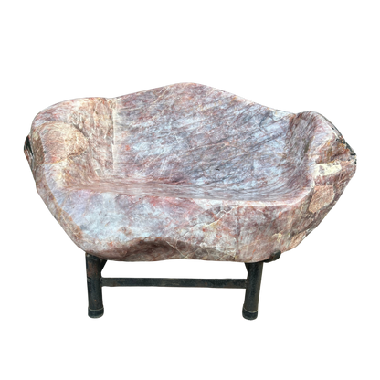 Red Quartz with Tourmaline Seat
