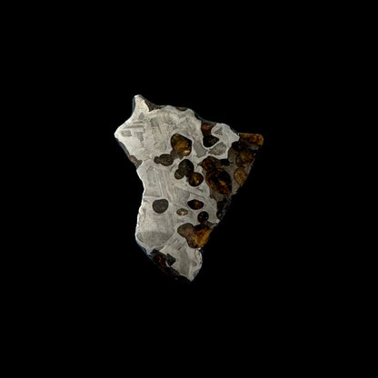 Brenham Pallasite Slice 15 grams in stand