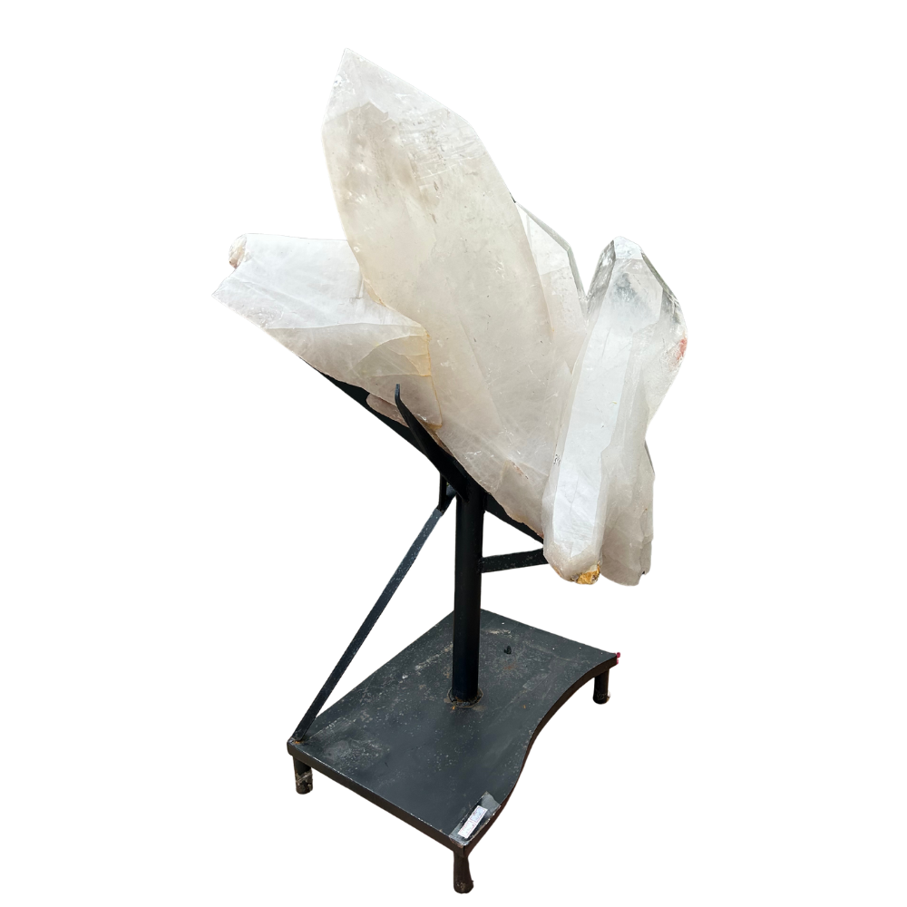 Massive Quartz Point Group on Stand