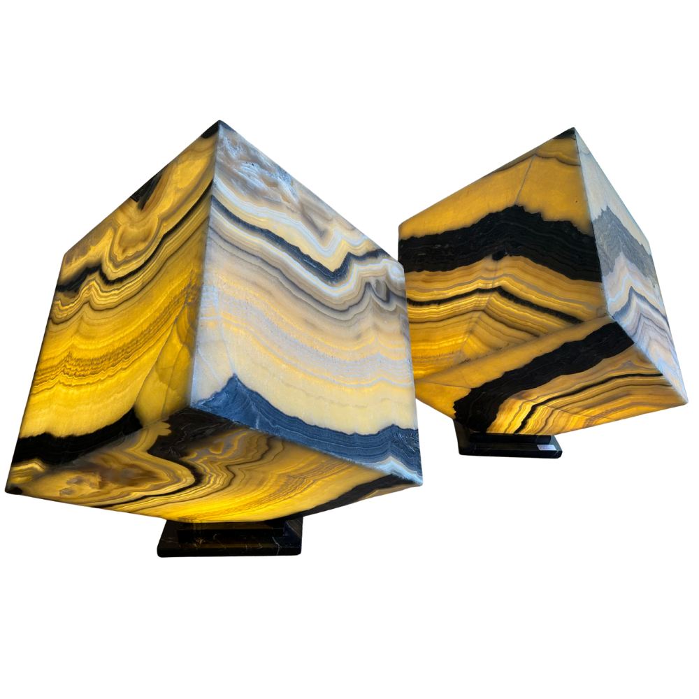 Paid of Cubic Onyx Luminaries