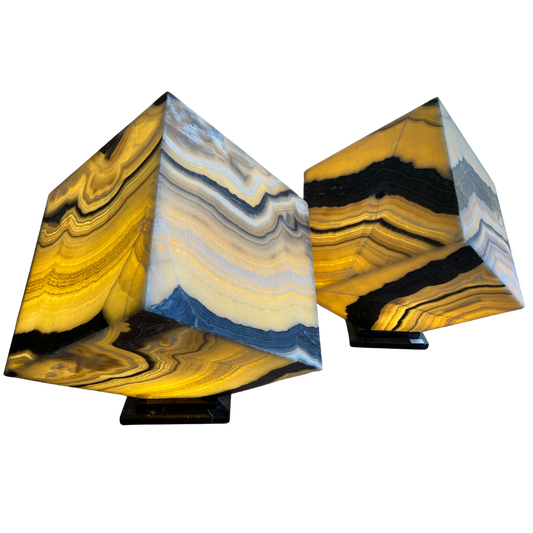 Paid of Cubic Onyx Luminaries