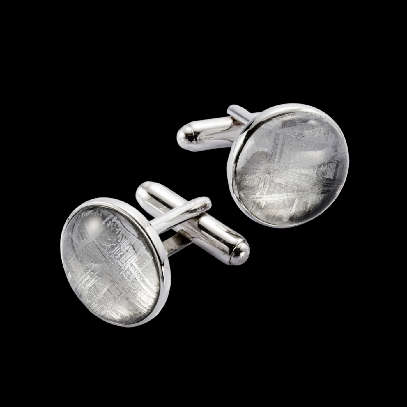 Meteorite Round Cufflinks