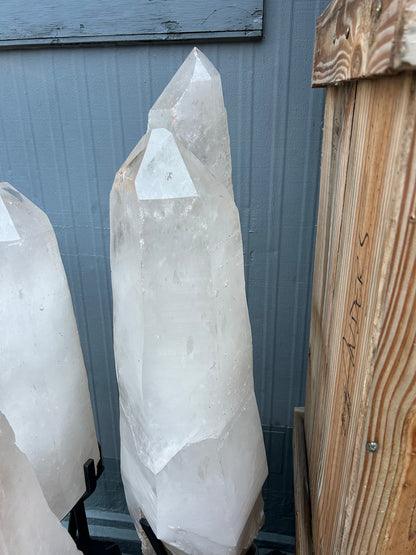 Twin Quartz Point on base