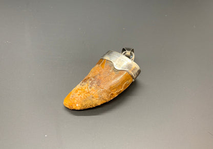 Carcharodontosaurus Tooth Pendant | 1.5" | Sterling Silver | 100% Authentic