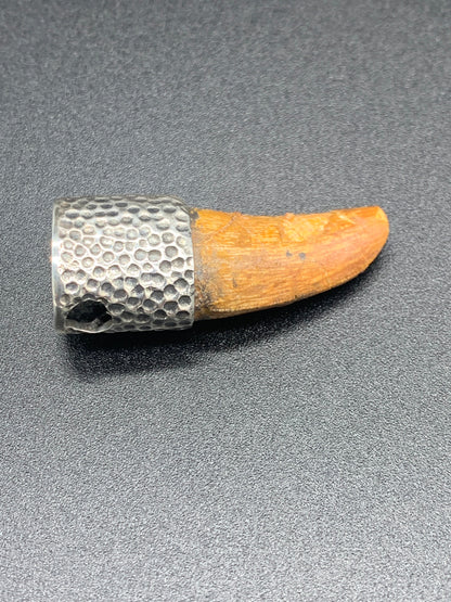 Carcharodontosaurus Tooth Pendant | 1.5" | Sterling Silver | 100% Authentic