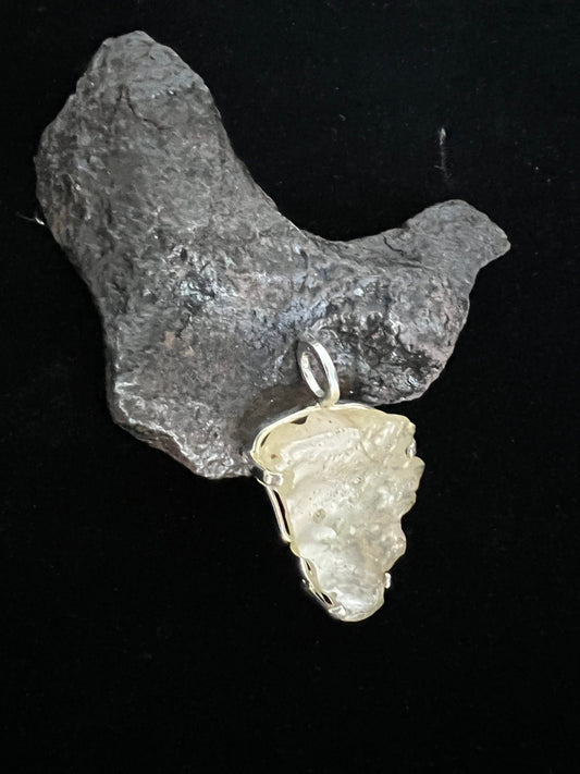 Libyan desert glass (Tektite) amulet