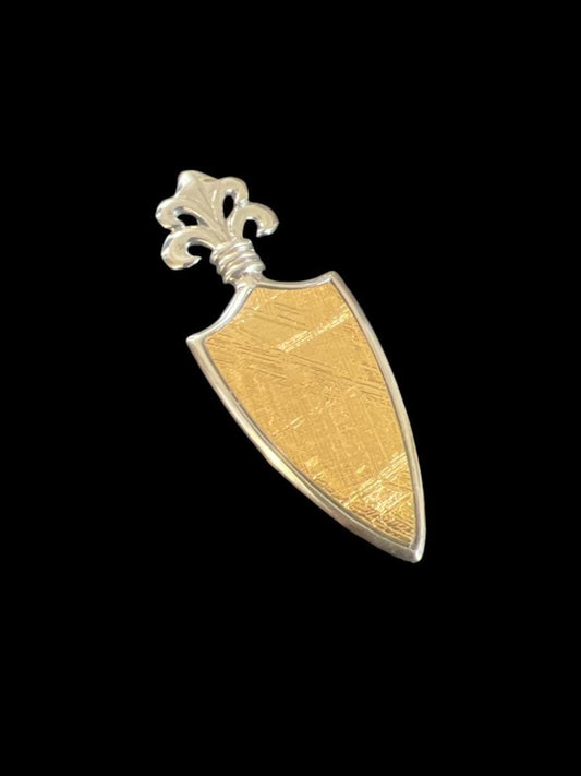 Shield Muonionalusta Meteorite Pendant | Sterling Silver
